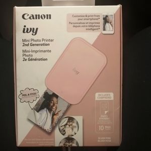 Pink Canon Ivy 2 Mini Printer